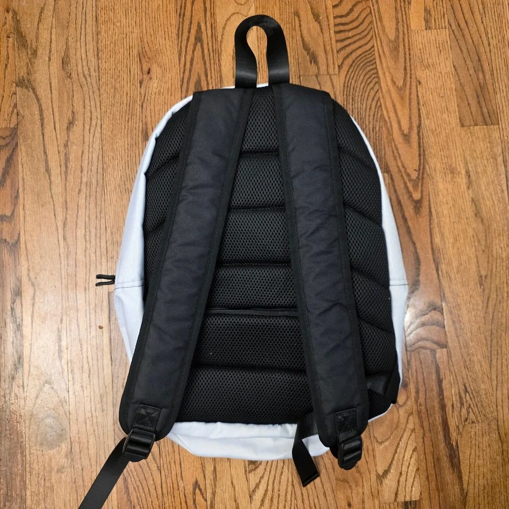 Live Like Roo Foundation Backpack White Black Laptop Sleeve Padded Mesh 2 Zipper
